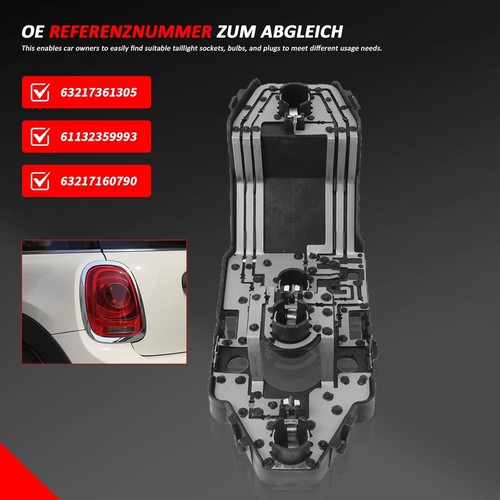 Tail light holder + bulb + plug for MINI F55, F56, F57 1.5T, 2.0T, COOPER S O... - Picture 3 of 5