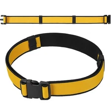 Tool Belt with Plastic Buckle 2-Inch Adjustable Heavy Duty Black and Yellow