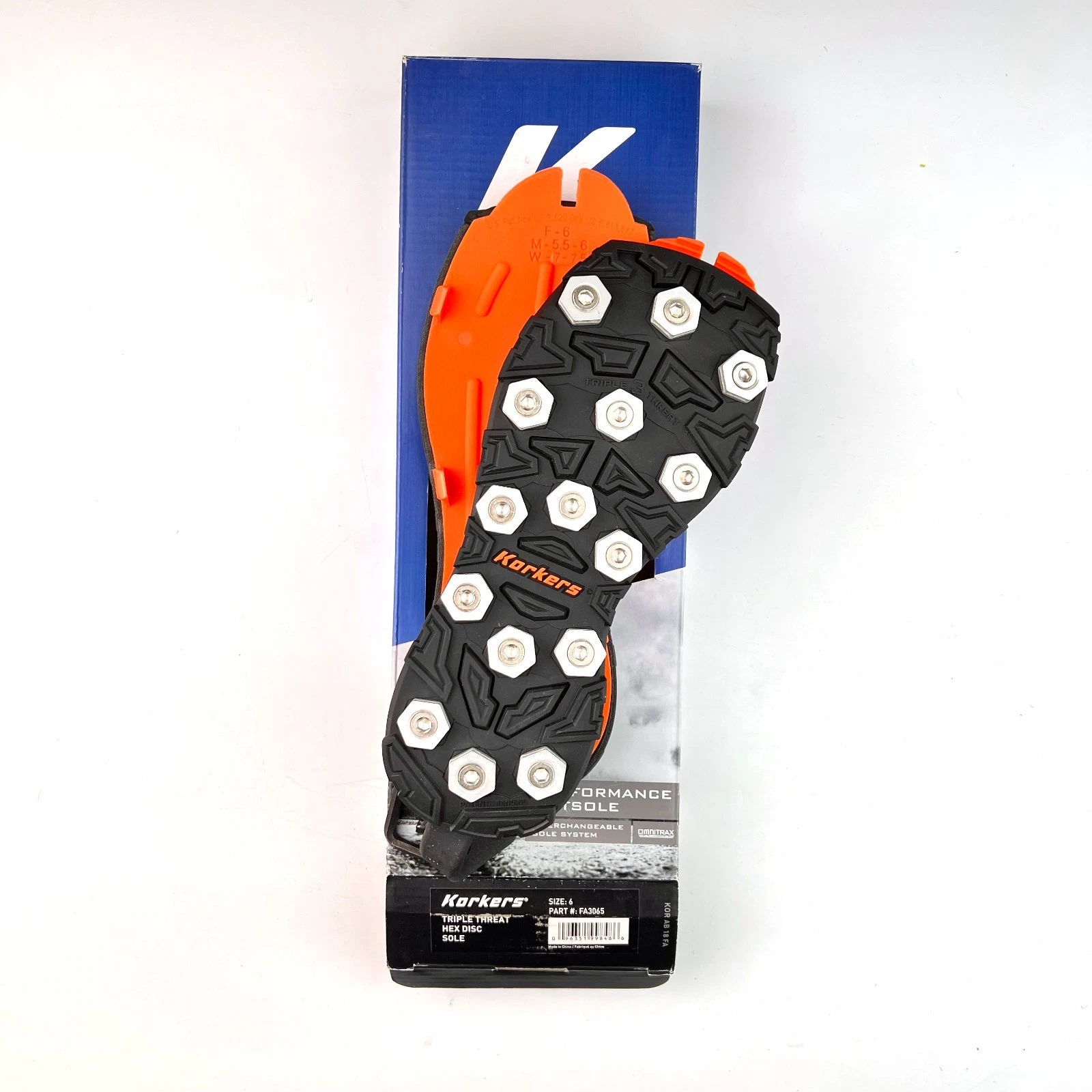 Korkers Omnitrax 3.0 Triple Threat - Aluminum Hex Replacement Sole - Size 6