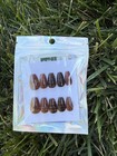 Tortoiseshell Shiny Press-On Nails Set Coffin Medium Brown — photo 2