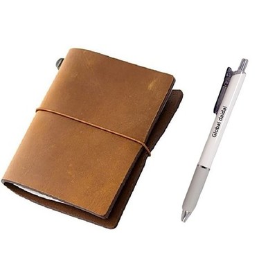Midori Traveler's Notebook Starter Kit - Camel, Passport Size + Daidai Original