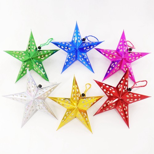 Wedding Christmas Paper Star Ornaments Hanging Decorations Festival Lantern - Picture 7 of 21