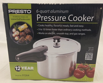 #ad Presto 6 Qt Aluminum Pressure Cooker W Cooking Rack High Speed Pressure Pot $44.83