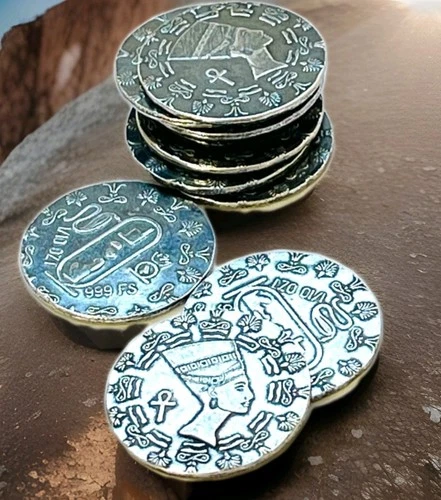 🔥BU Lot of 5 Monarch Metals Nefertiti 1/10oz .999 Silver Rounds! Free Ship!🔥