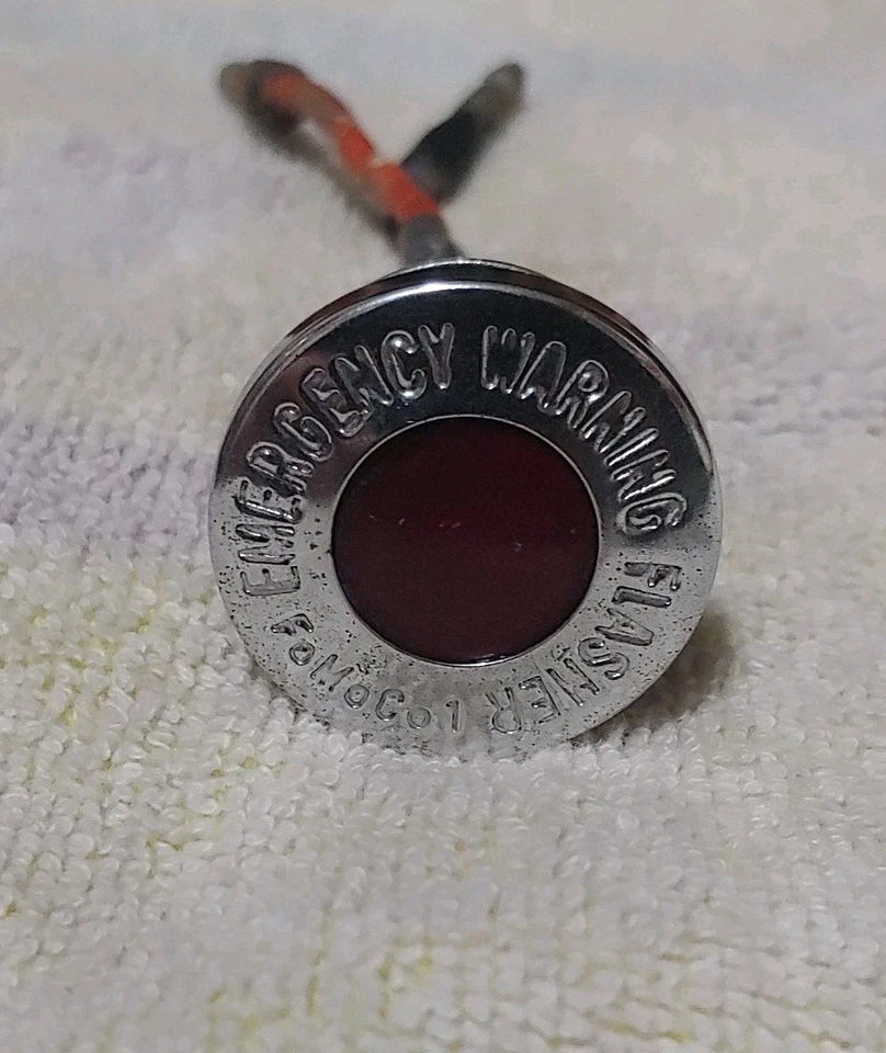 DE COLECCIÓN AÑOS 60 FOMOCO FORD MERCURY ADVERTENCIA EMERGENCIA INTERMITENTE LÁMPARA BISEL BONITO USADO Foto 3 de 4