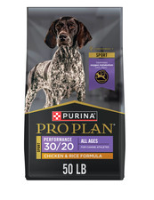 Purina Pro Plan Sport Performance 30/20 Chicken, Rice Dog Dry Formula, 50 lb bag 1.42 per pound