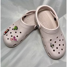 Crocs Classic Clog Unisex Slip Pink Clogs Ultra Light Water-Friendly with Charms