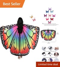 Fairy Ladies Butterfly Wings Cape - Ideal Costume for Halloween Parties 