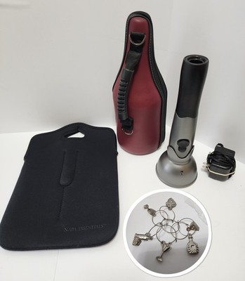 Bundle! CaddyO Leather Wine Bottle Cooler + Insulated Carrier + Electric Opener