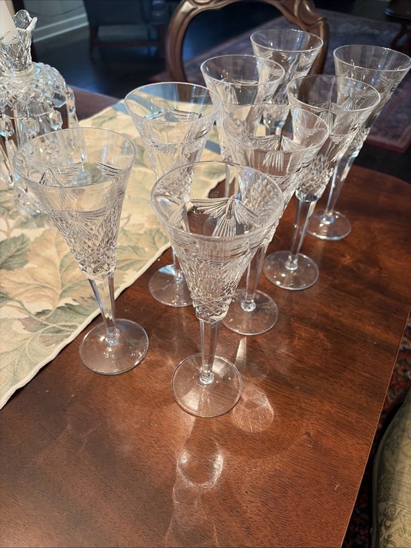 (8) Waterford Crystal Millennium Peace Toasting Flutes