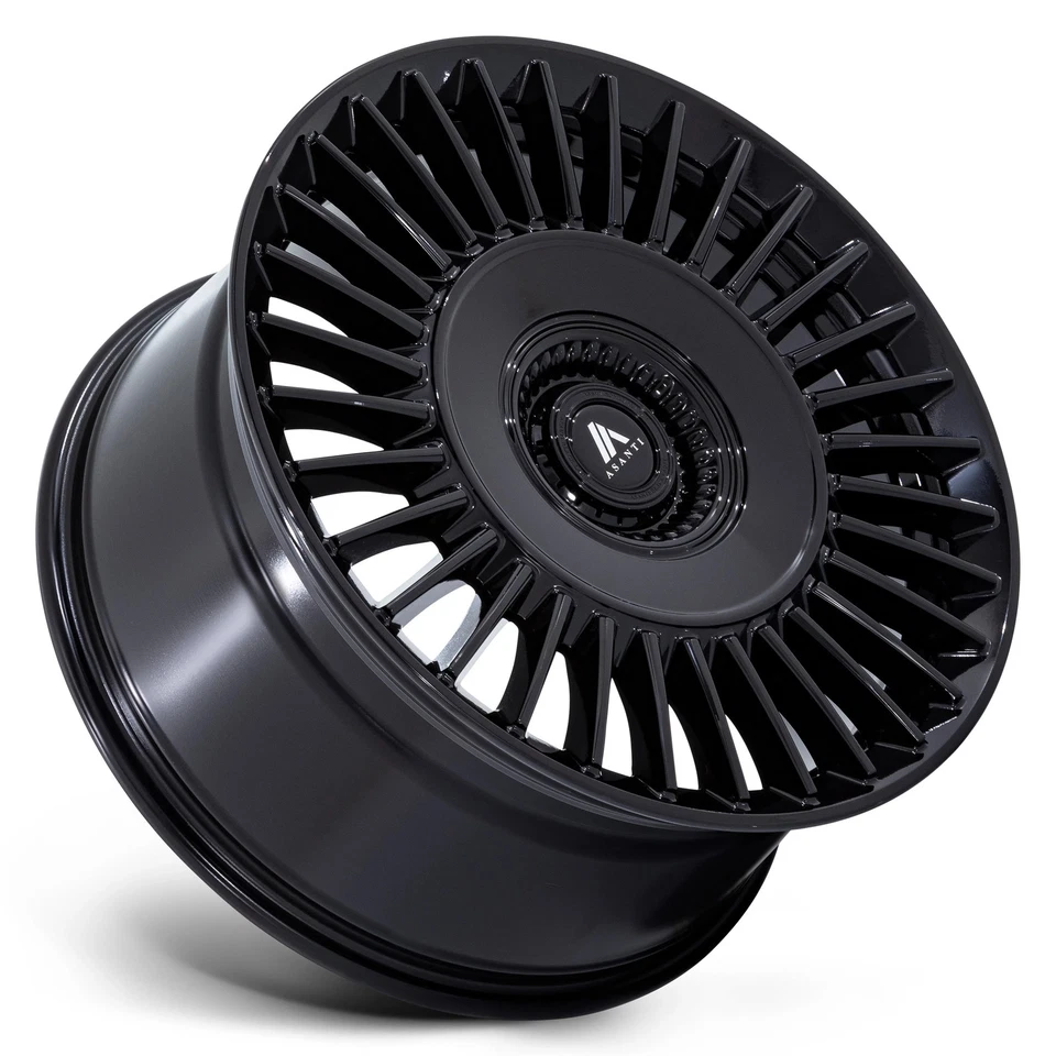 Asanti AB040 TIARA Wheels 20x9 (45, 5x112, 72.56) Black Rims Set of 4 Foto 3 de 3