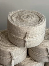 Vtg Wool Strips (1 Roll) 2.5 inch 3 yd/roll Rug Braid Hook Craft Cream