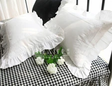 2pcs wrinkle lace pillow case pillow sham sweet pillowcase European princess