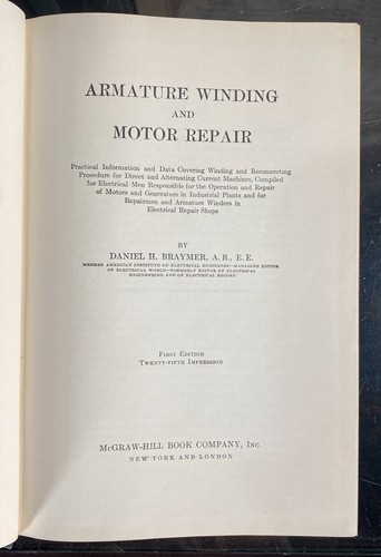 Electrical & Electronics Engineering Hardback Vintage Office Books Winding/Motor - 第 3/24 張圖片
