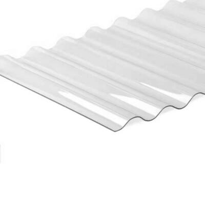 Ejoy Plastic Roofing Panel 72''Lx20''Wx2mm Thickness Corrugated Polycarbonate 10PC