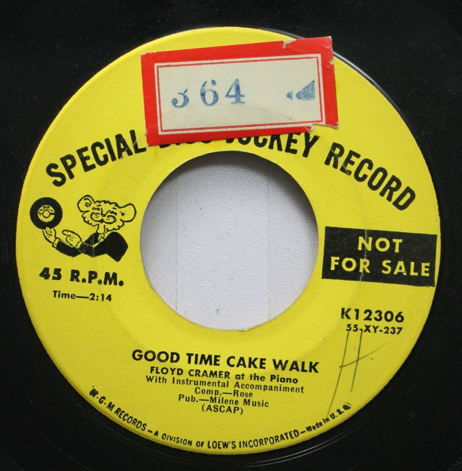 50'S & 60'S Promos 45 Floyd Cramer - Pretty Blue Jeans / Good Time Cake Walk On - Image 2 of 2