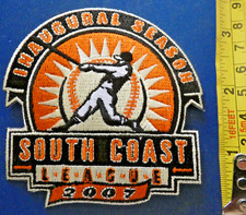 2007 SOUTH COAST BASEBALL LEAGUE - Authentic Jersey / Jacket PATCH -Inaugural Yr