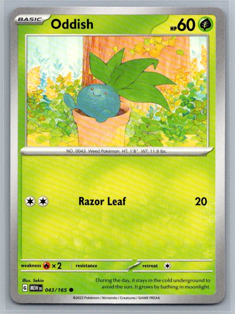 Oddish 43/165 Scarlet & Violet 151 Common Pokémon TCG 2023