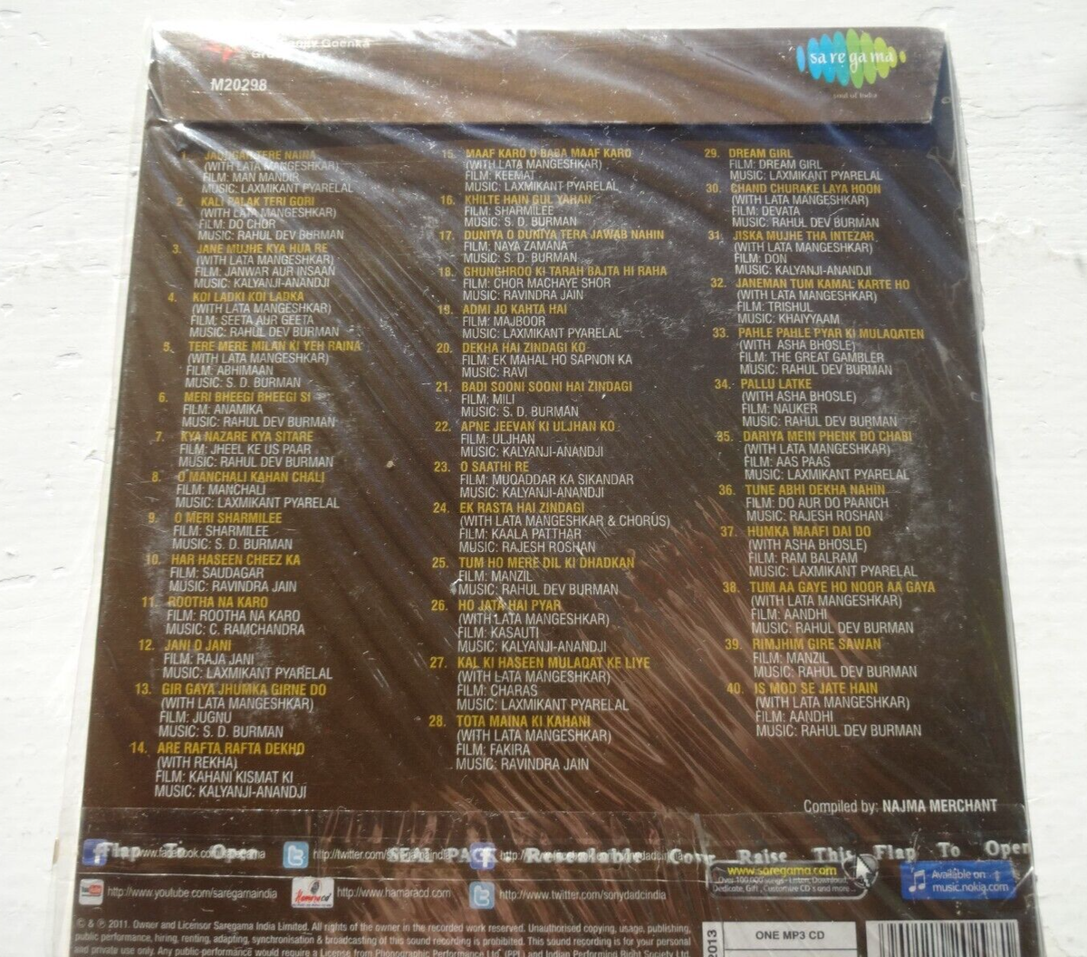 HUM AUR TUM KISHORE KUMAR Bollywood 40-track MP3 2011 UK