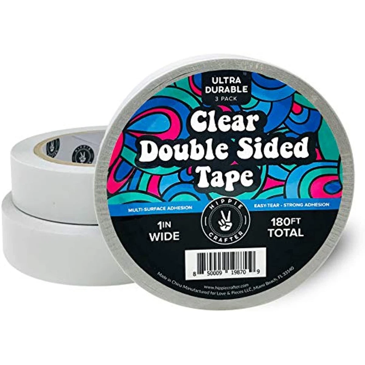 Hippie Crafter 3pk White Artist Tape for Watercolor Paper White Painters Tape Artists Painting Tape Removable Paper Tape Masking Drafting Canvas