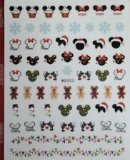 Disney Christmas Holiday, Nail Art Stickers