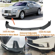 Add-on Universal For 2010-2014 Rolls-Royce Ghost Front Bumper Lip Splitter Kit