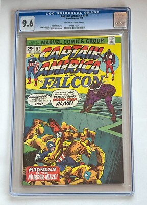 Captain America #187 CGC 9.6 MARVEL COMICS 1975 AND THE FALCON 25c