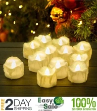 12 Pcs  Style Moving Wick Led Flameless Tea Candles With Timer New