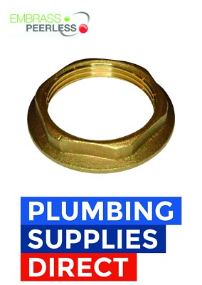 * Embrass Peerless - 1 1/4'' Massiv Messing Waschbecken Ablaufmutter - BR199