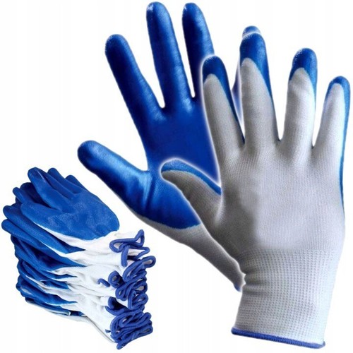 GUANTES DE PROTECCION DE NITRILO AZUL T-10 PARA TALLER MECANICO PAQ 12 UNIDADES - Imagen 3 de 3