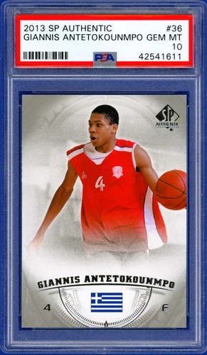 2013-14 SP Authentic Giannis Antetokounmpo #36 Rookie RC PSA 10 GEM MT