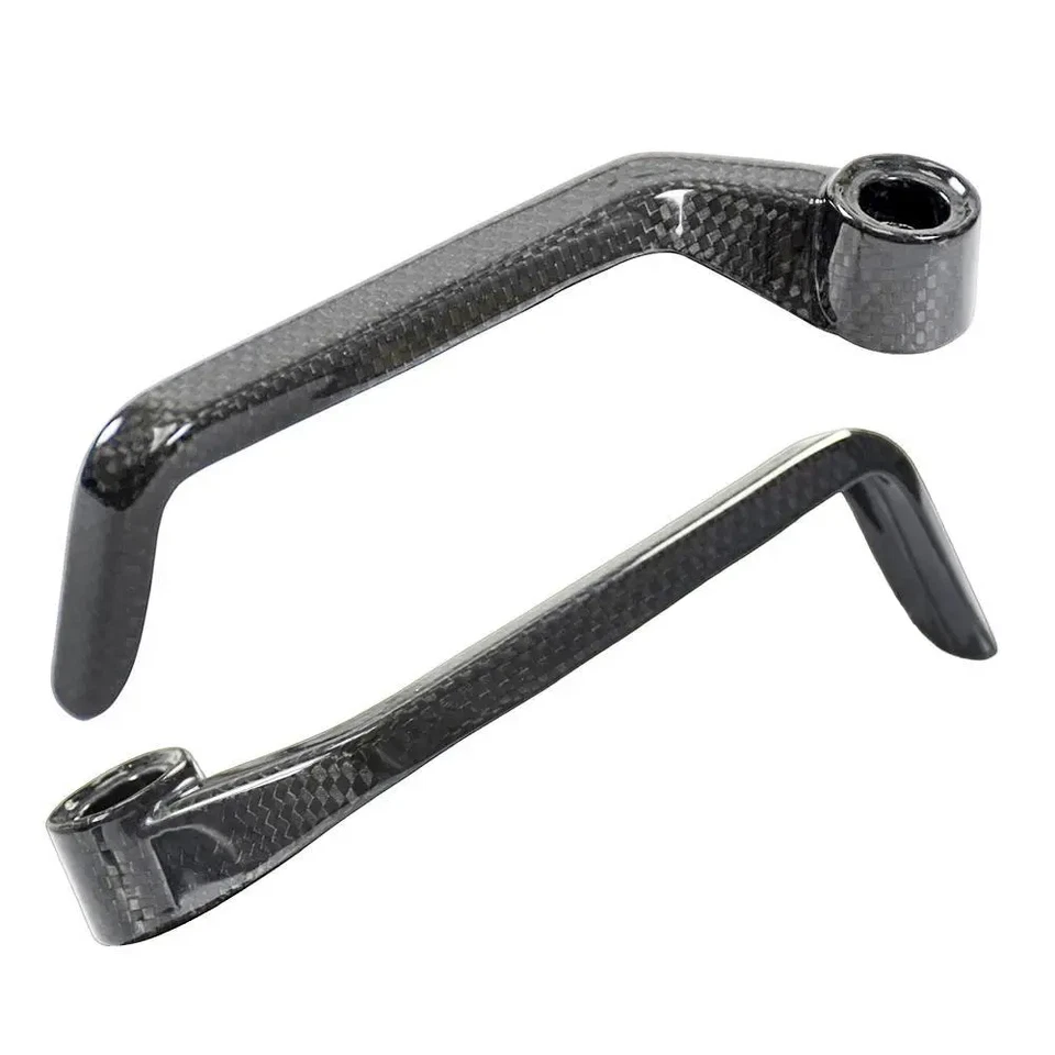 For Aprilia RSV4 Carbon Fiber Brake Clutch Lever Guard Protector Plain Glossy 22 - Image 3 of 4