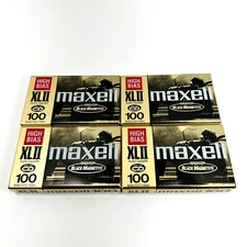 Maxell XLII 100 Type II High Bias Black Magnetite Cassettes Sealed Lot of 4