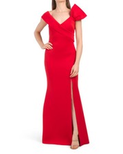 BADGLEY MISCHKA Bow Shoulder Gown size 16