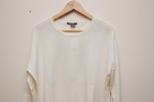 W529 NWT VINCE SPLIT SIDE 100% CASHMERE WOMEN SWEATER SIZE L $325 - Picture 2 of 7