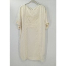 Gap Embroidered Crochet Lace Patterned Mini Dress | Size Small | Ivory Cream