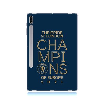 OFFICIAL CHELSEA FOOTBALL CLUB 2021 CHAMPIONS GEL CASE FOR SAMSUNG TABLETS 1