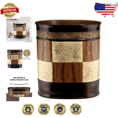 Elegant 2.1 Gallon Decorative Trash Can for Bathroom, Office & Bedroom - Zambia