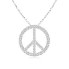ANGARA 0.35 Ct Natural Diamond Pendant Necklace in 14K Solid Gold (H, SI2)