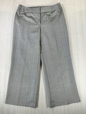 Escada High Waist Gray Wool Blend Cropped Pants Womens 38 Made in Romania 3280