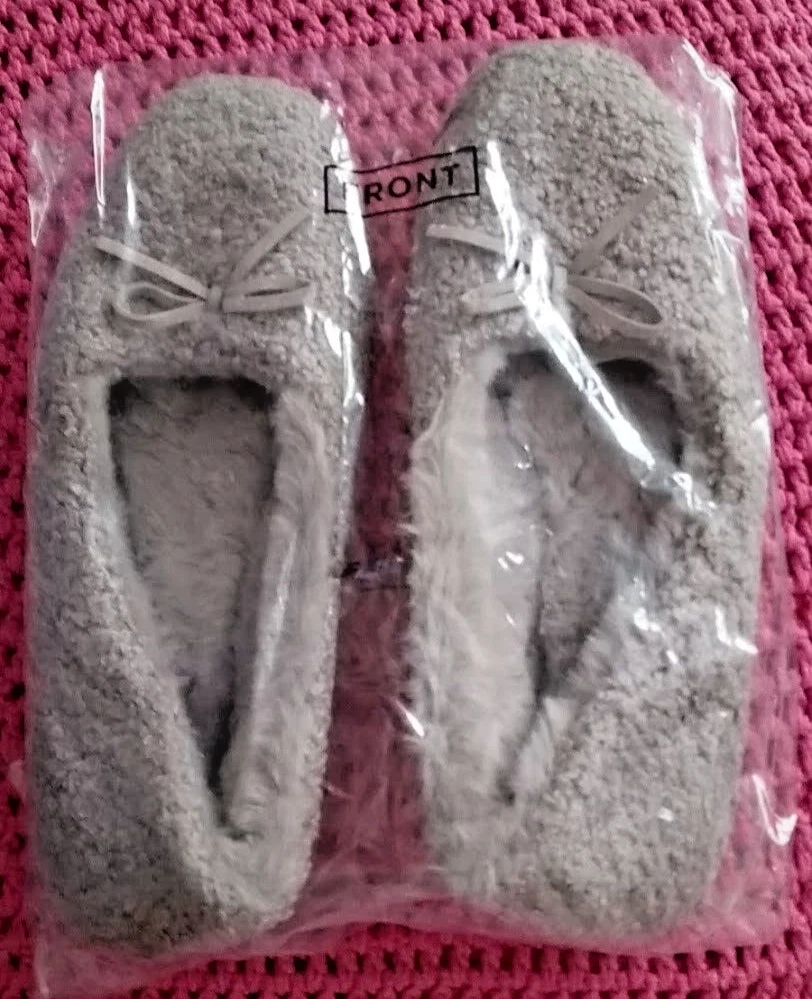 Next grey online slippers