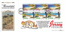 Tourism Booklet Pane GB Jersey Benham FDC 1996 CLEARANCE (144315)