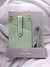 Heyday Phone Holder Crossbody - Mint Green-Fits Most Smartphones