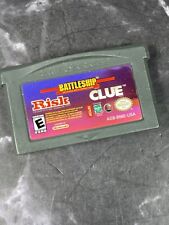 Risk / Battleship / Clue - Nintendo Game Boy Advance GBA Family Fun Untested
