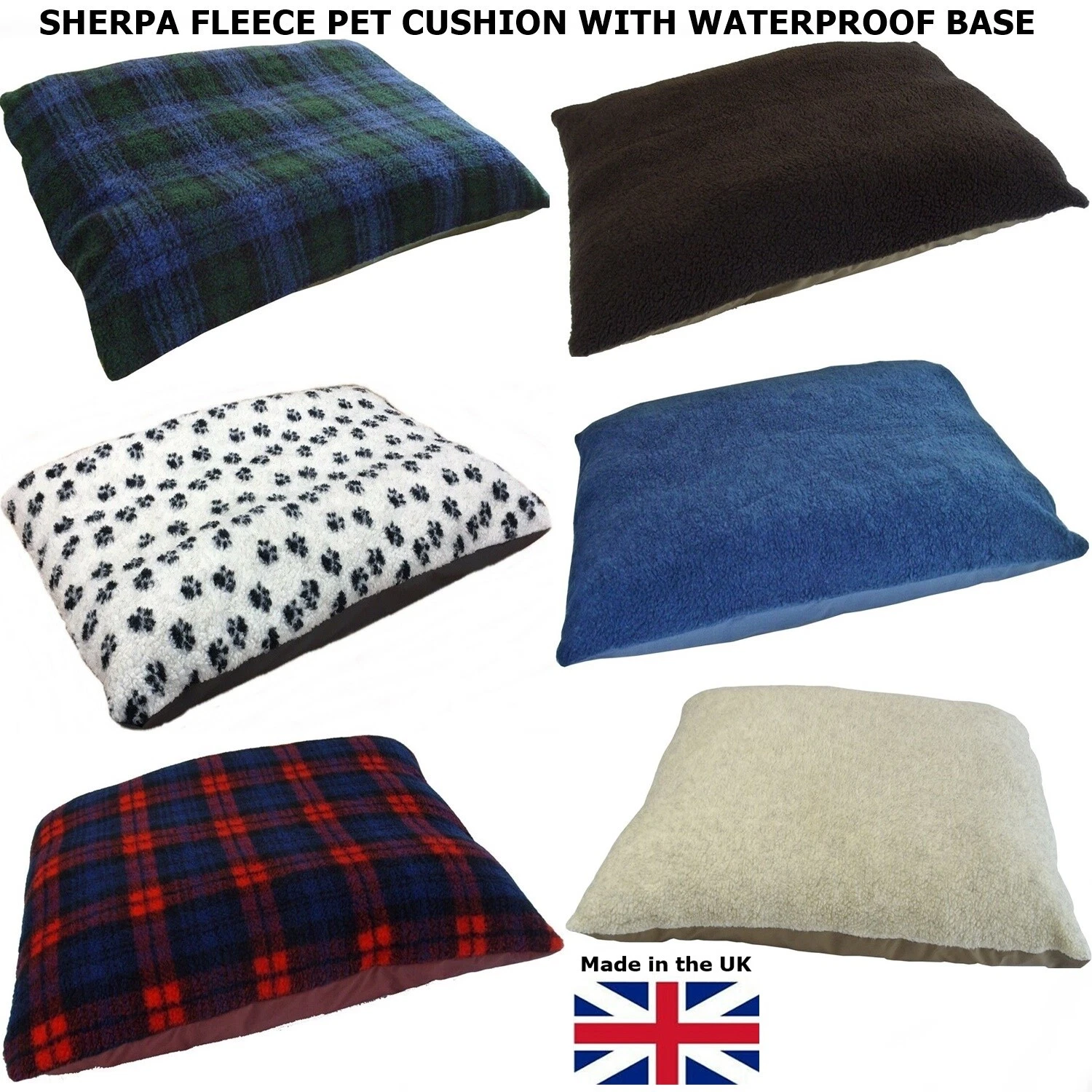 Soft Fleece Pet Dog Bed Cushion, Anti Slip & Waterproof Options, MANY COLOURS
Opens in a new window