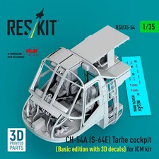 ResKit 1/35 Reskit CH-54A (S-64E) Tarhe cockpit (Basic edition with 3D decals)