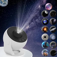 Galaxy Projector, 12 in 1 Planetarium Star Projector Realistic Starry White