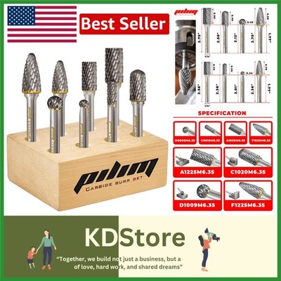 Professional Grade 8-Piece Tungsten Carbide Burr Set - Fits Most Die Grinders