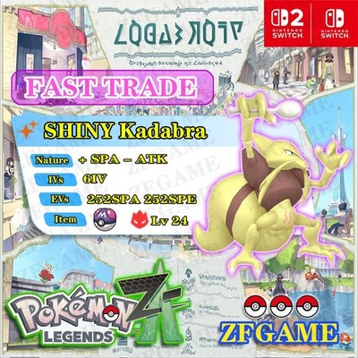  6IV SHINY Kadabra + EVS   POKEMON LEGENDS ZA Online delivery ALPHA