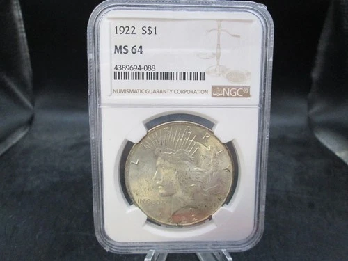 1922 US Peace Silver Dollar NGC MS 64